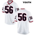 Youth Georgia Bulldogs NCAA #56 Adam Anderson Nike Stitched White Authentic No Name College Football Jersey CNE2854MG